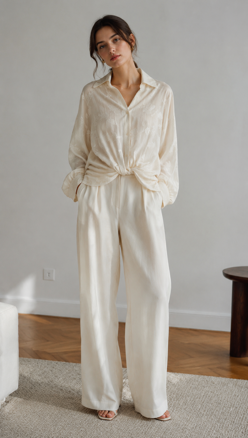 Casual Embroidered Blouse A-41544
