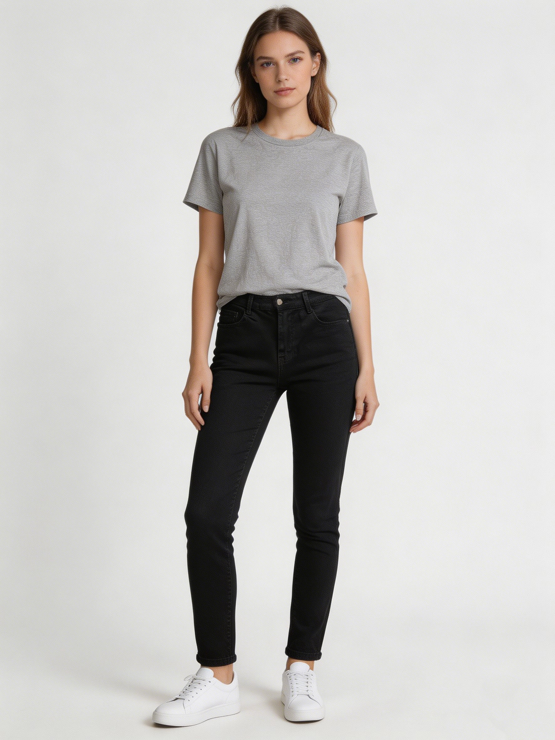 Women's High Waist Skinny Black Jeans Slim Fit Soft Stretch Denim Pants ZY6023