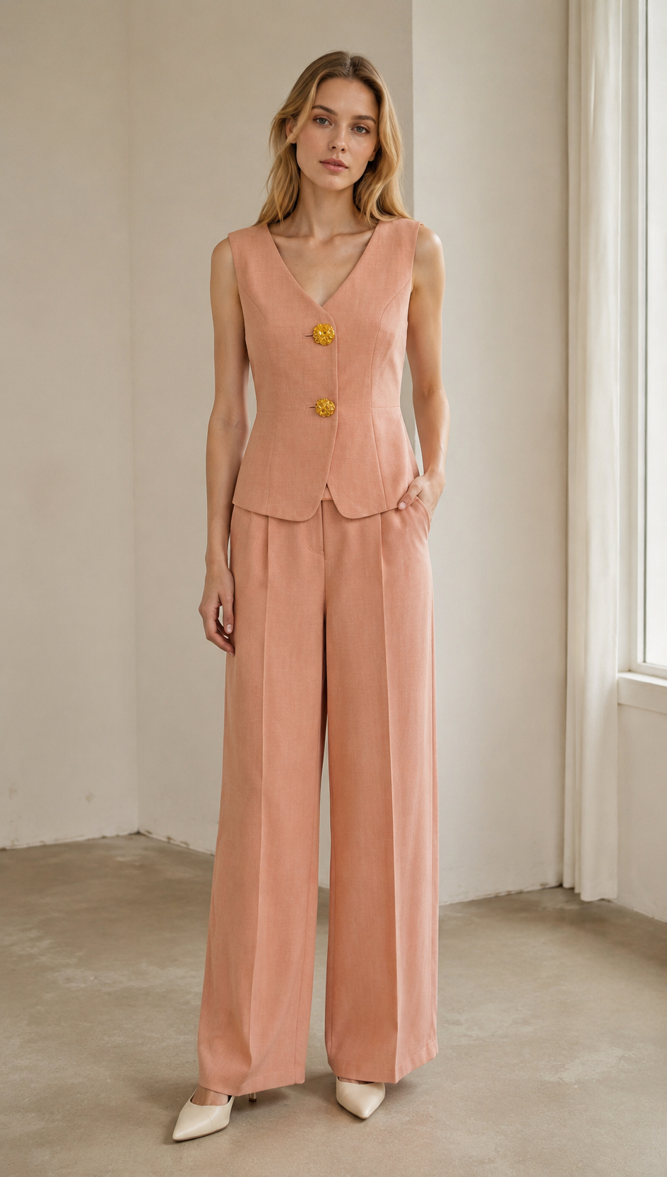 Trending Elegant Tailored Two-Piece Co-Ord Set LA-680001