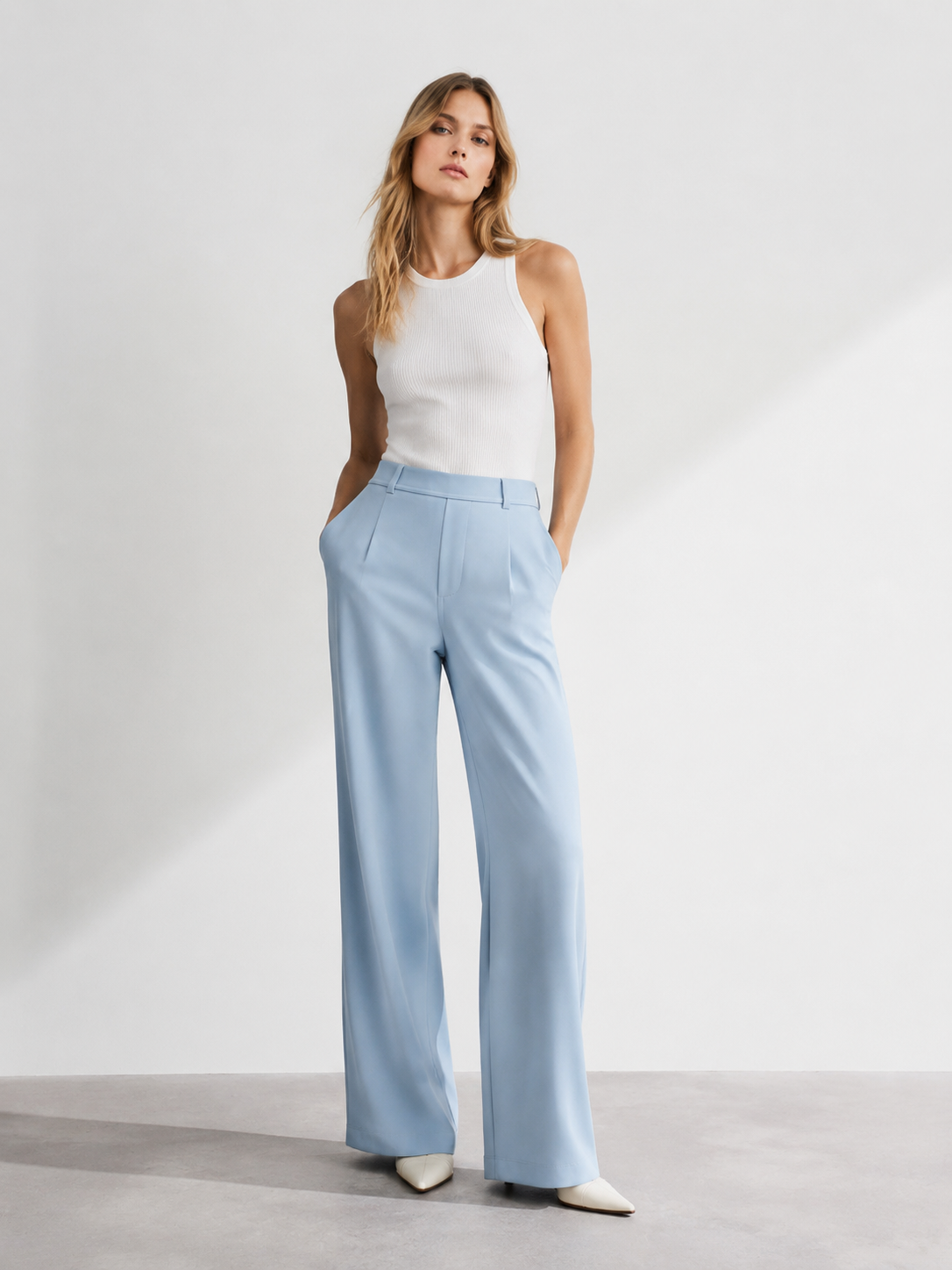 Minimalist High Waist Pleated Trousers - Chic Daily Bottoms XW-26905
