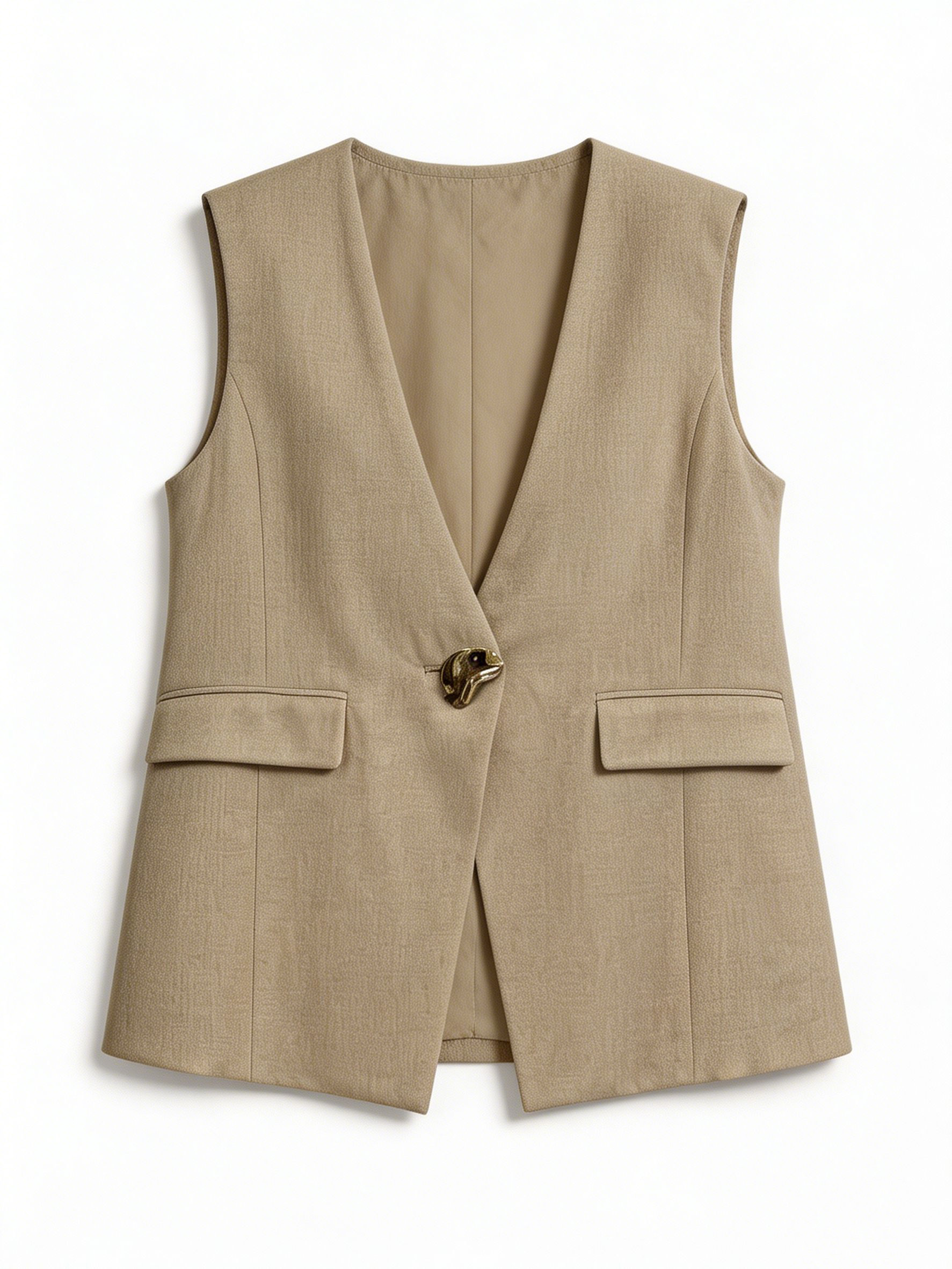 Trending Linen-Blend Waistcoat Suit for Women - Office Wear C-43040+C-43041