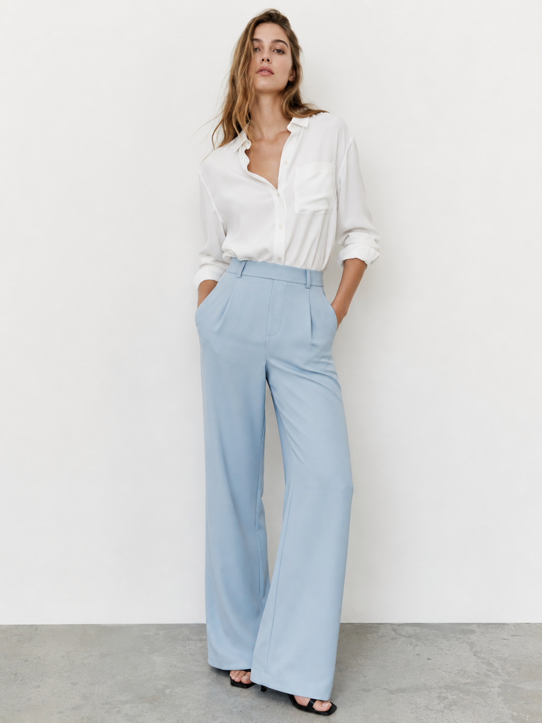 Minimalist High Waist Pleated Trousers - Chic Daily Bottoms XW-26905