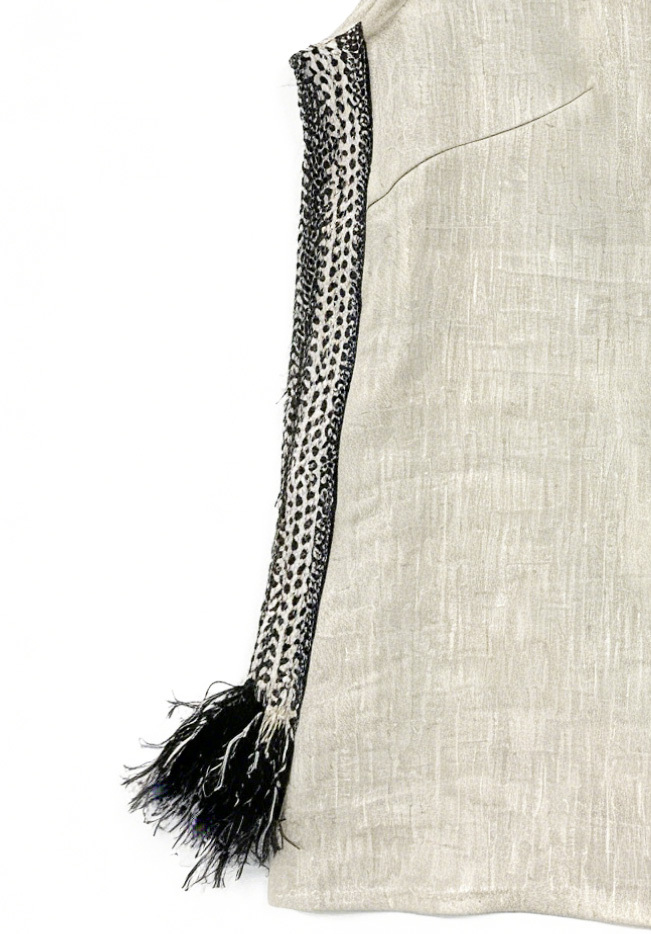 Women’s Boho Linen Blend Tassel Trim Sleeveless Top A-41768