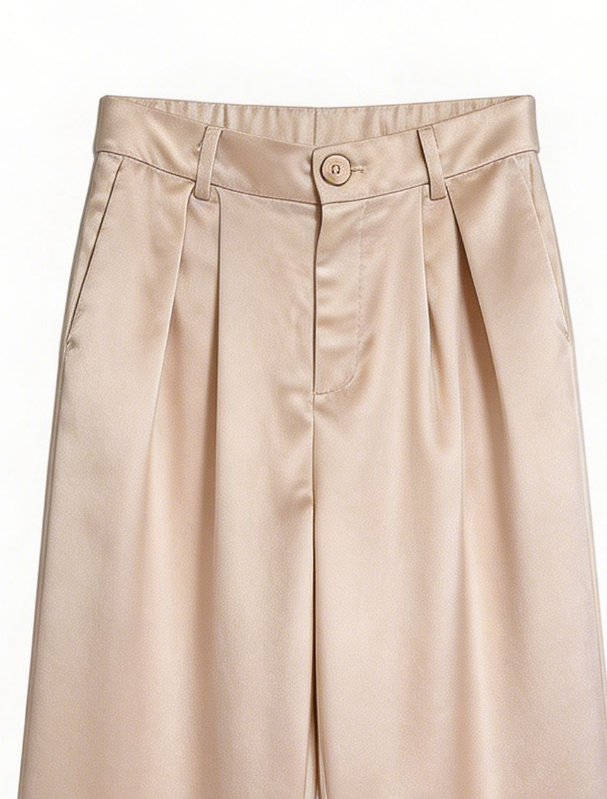 Women's Satin Wide-Leg Trousers AN-620017