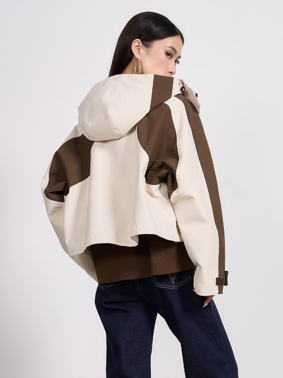 Contrast Color Casual Jacket