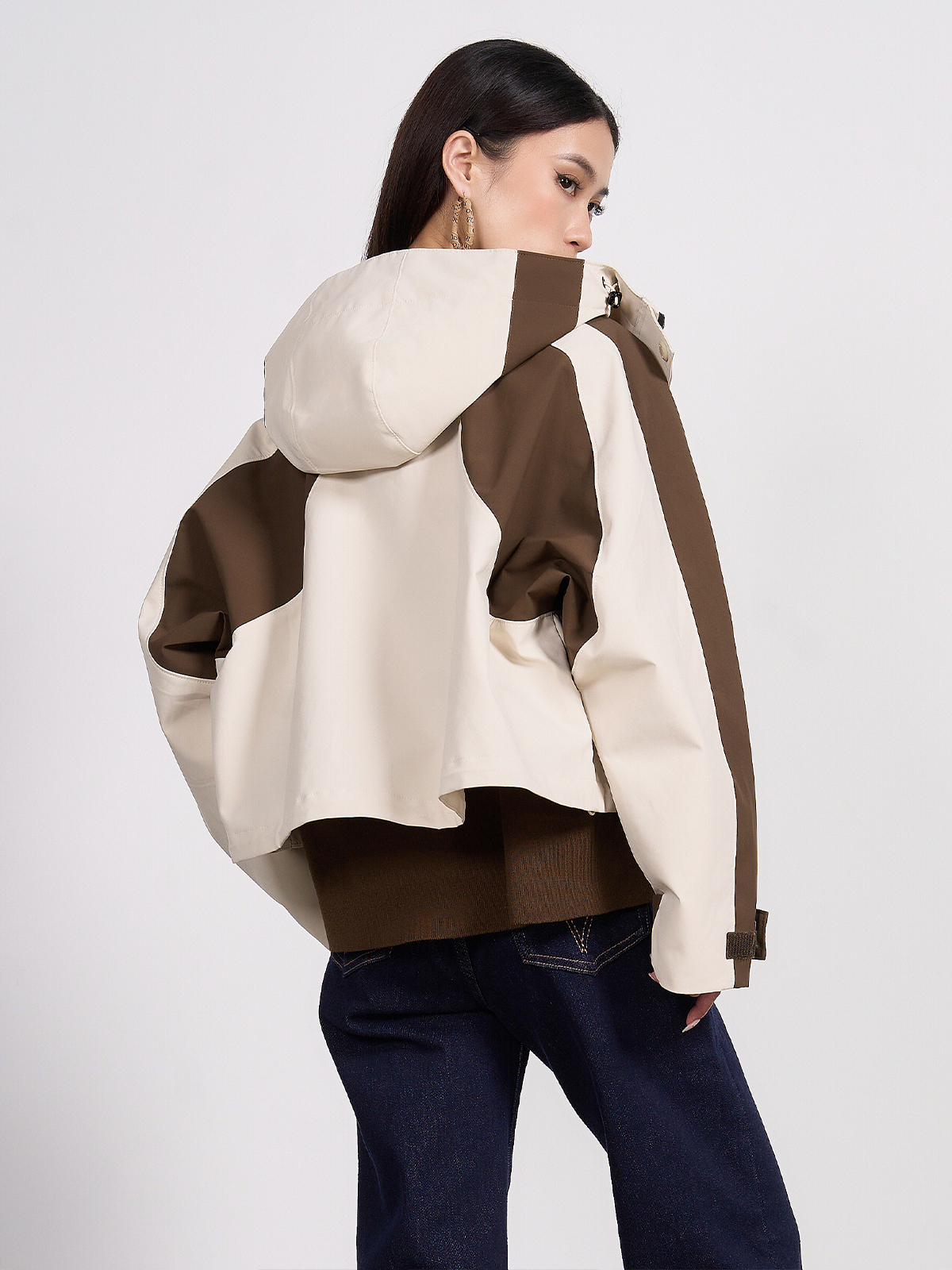 Contrast Color Casual Jacket