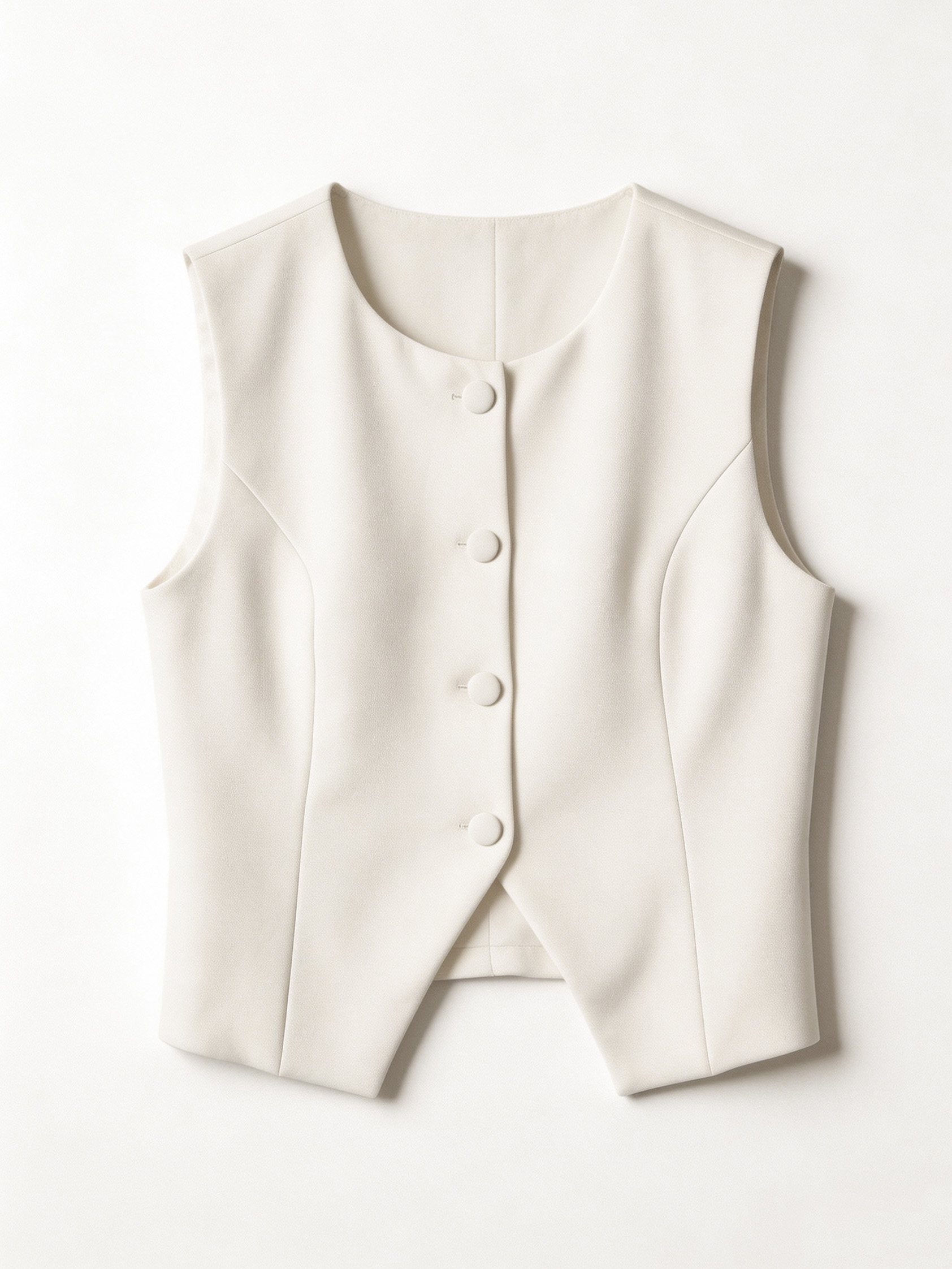 Elegant Light Vest & High-Waisted Wide-Leg Pants Set LA-710009