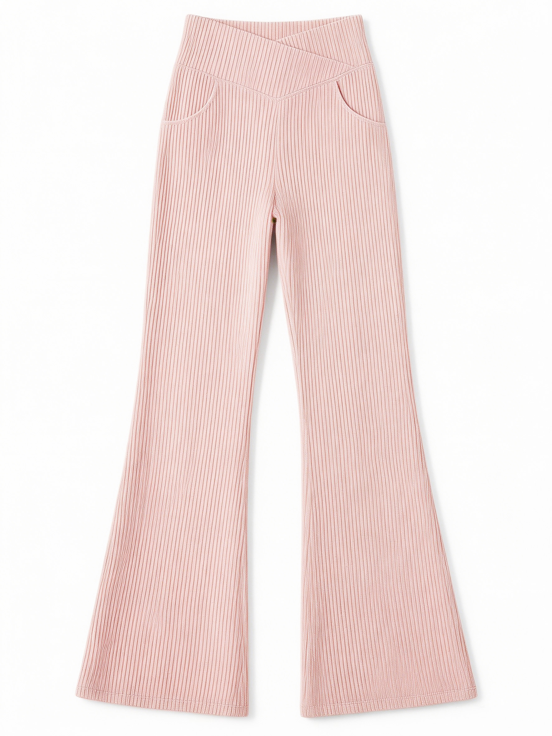 Women’s High Waist Ribbed Wide Leg Pants XW-26899 