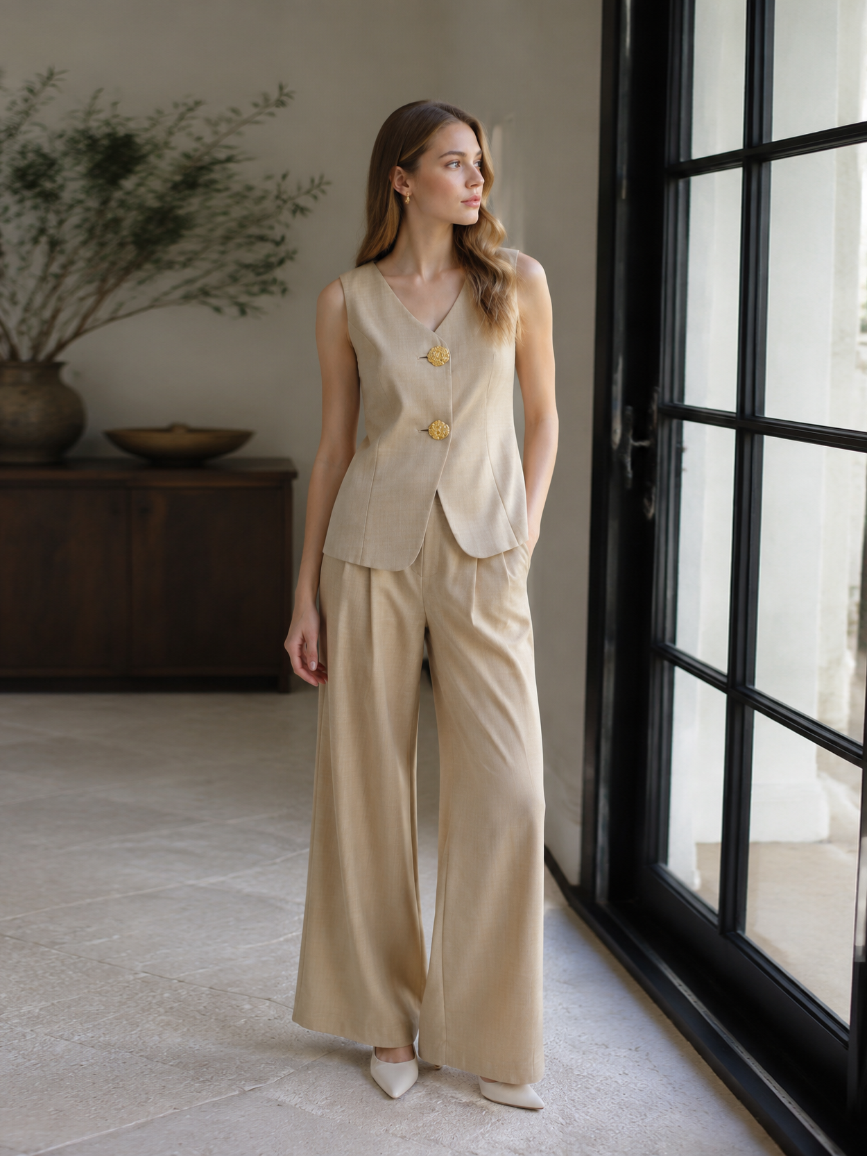 Trending Elegant Tailored Two-Piece Co-Ord Set LA-680001