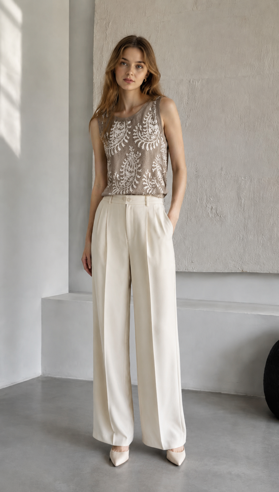 Sleeveless Paisley Print Tank Top, Casual Summer Blouse AN-620075