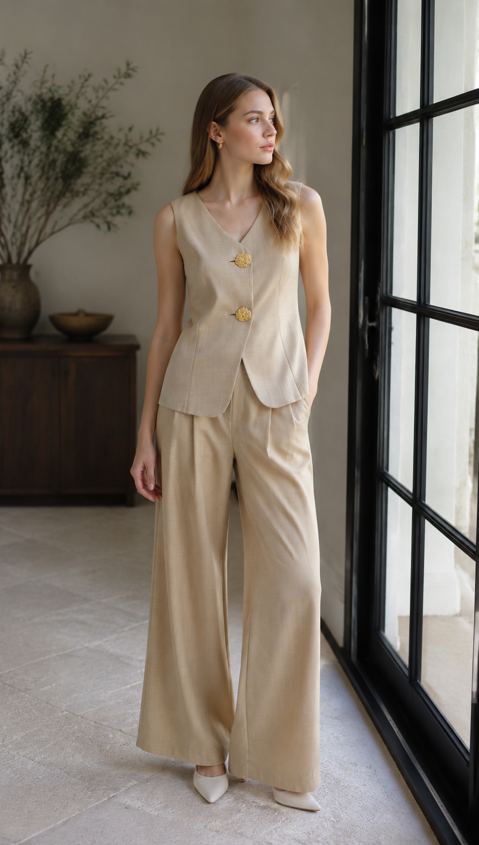 Trending Elegant Tailored Two-Piece Co-Ord Set LA-680001