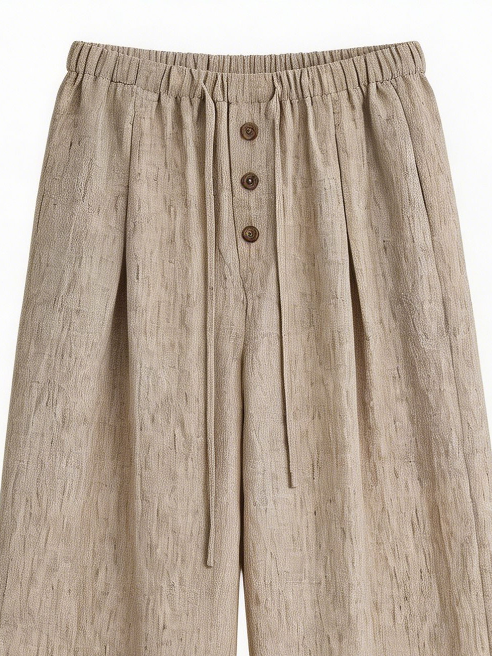 Women’s Casual Linen Elastic Waist Wide Leg Pants AN-760010