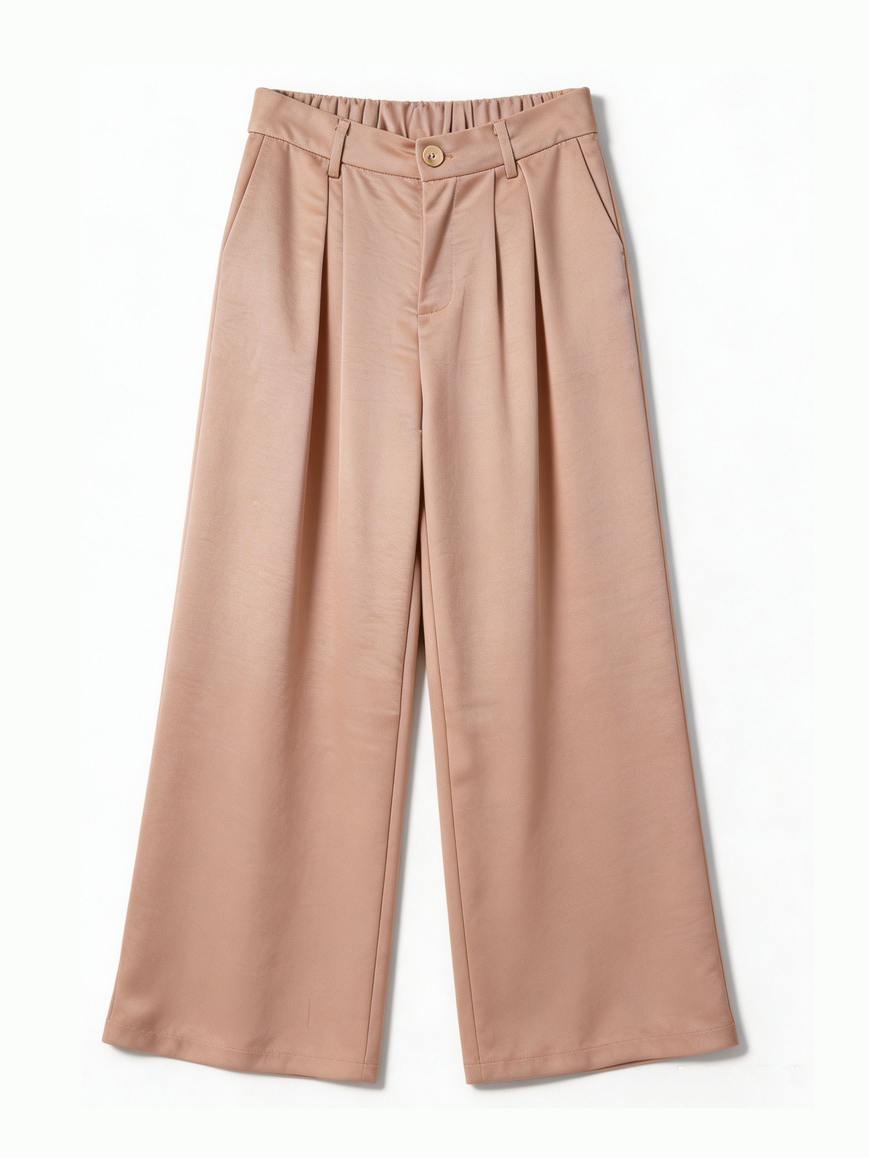 Women's Satin Wide-Leg Trousers AN-620017