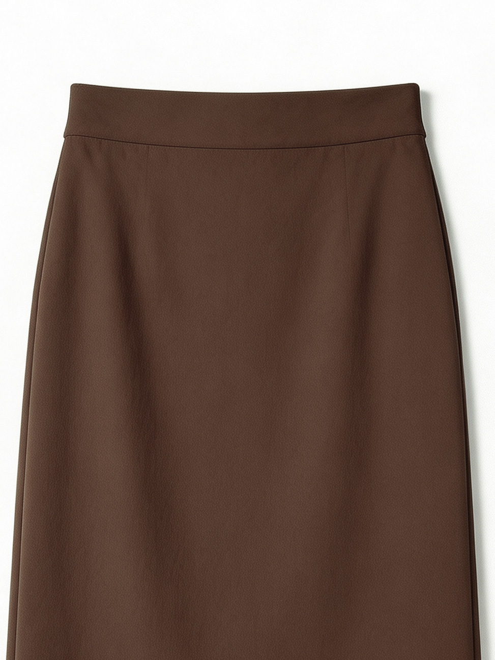 Elegant  Satin Office Skirt - Side Slit Tailored Midi Skirt  AN-710014