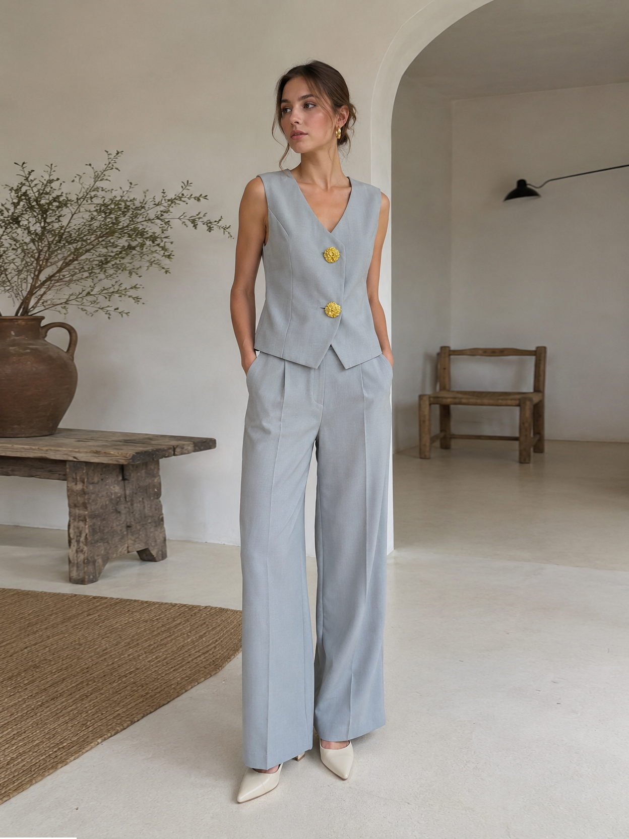 Trending Elegant Tailored Two-Piece Co-Ord Set LA-680001