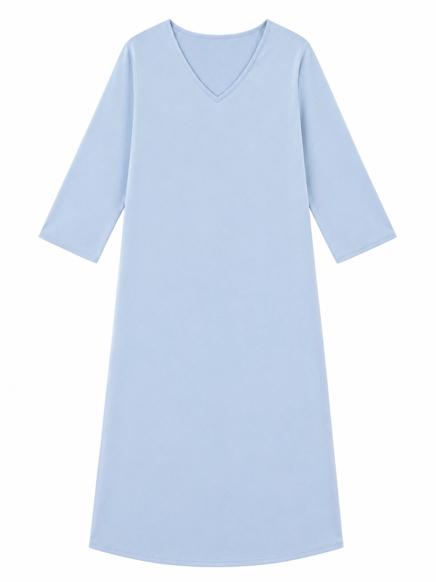 Chic Relaxed Fit Long Maxi Dress H38843#