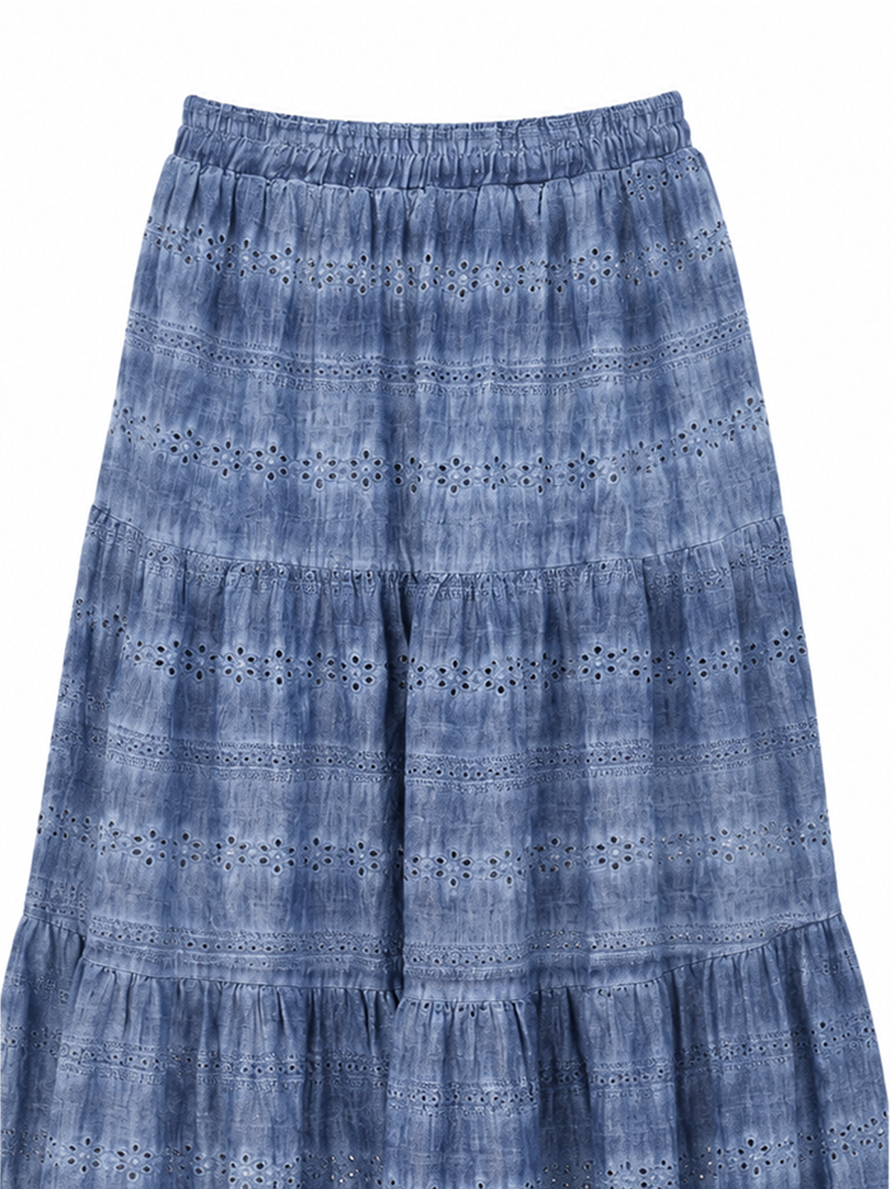 Women's Tiered Openwork Lace Maxi Skirt 508