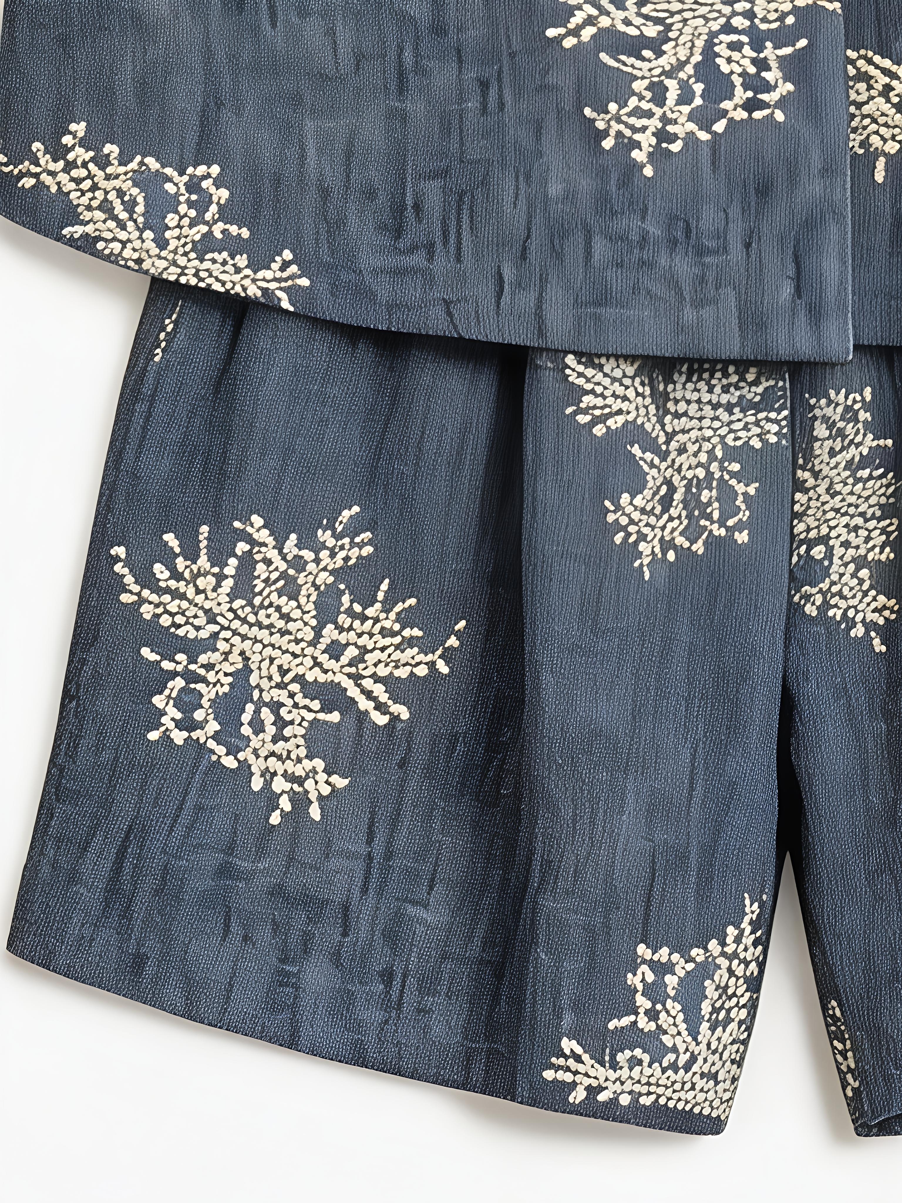 Fashion Long Sleeve Collar Button Front Tunic Top Casual Linen Look Summer Ensemble C-41713+C-41561