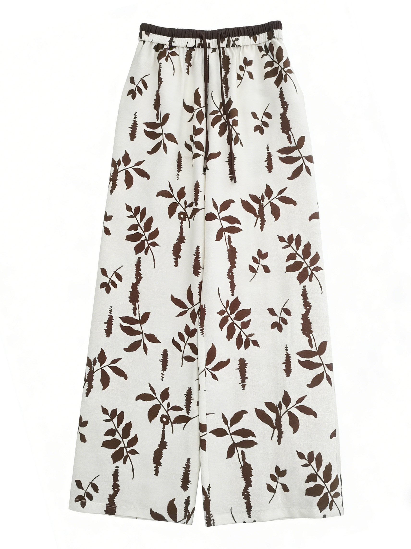 holesale Casual Print Two-Piece Set Sleeveless Top and Drawstring Wide-Leg Pants A-42002+A-42003