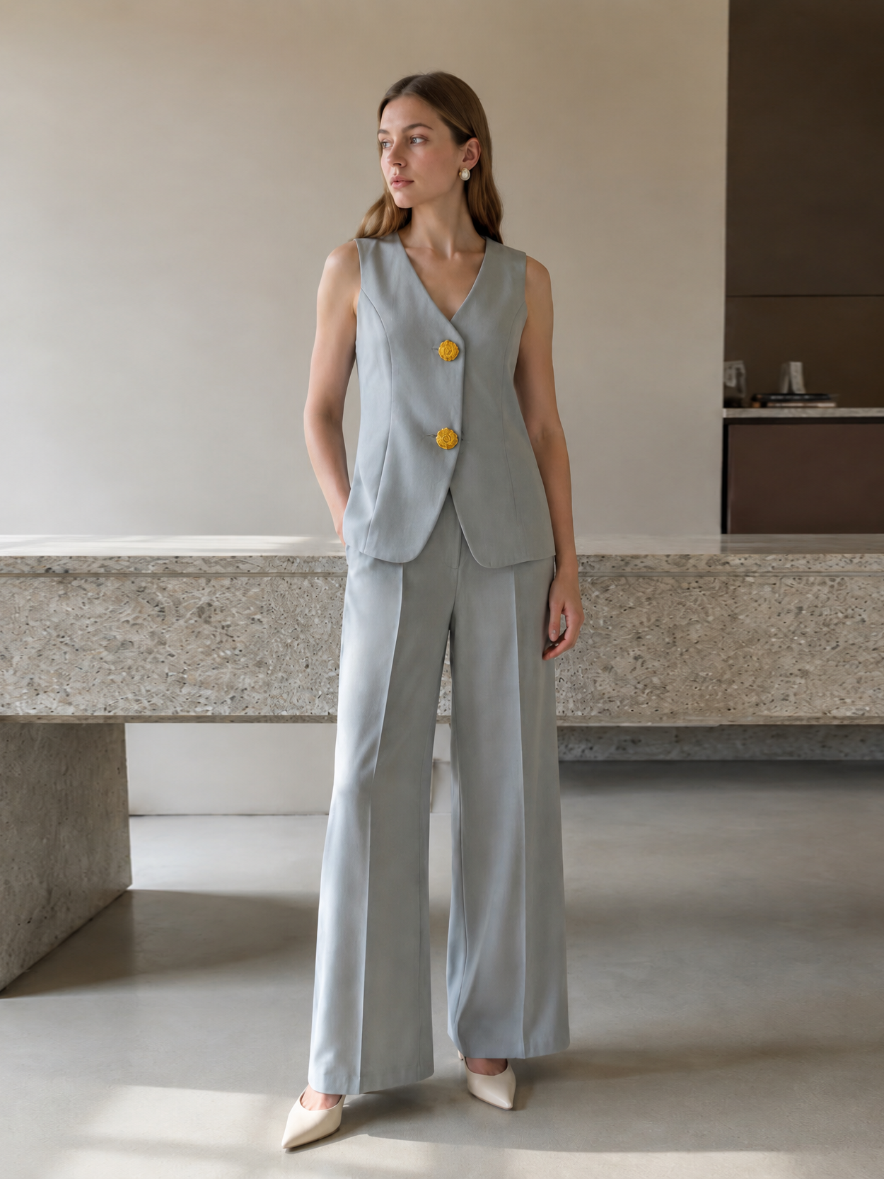 Trending Elegant Tailored Two-Piece Co-Ord Set LA-680001