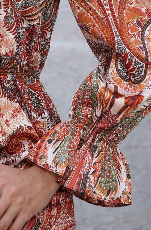 Women’s Vintage Ethnic Boho Midi Dress W-31406