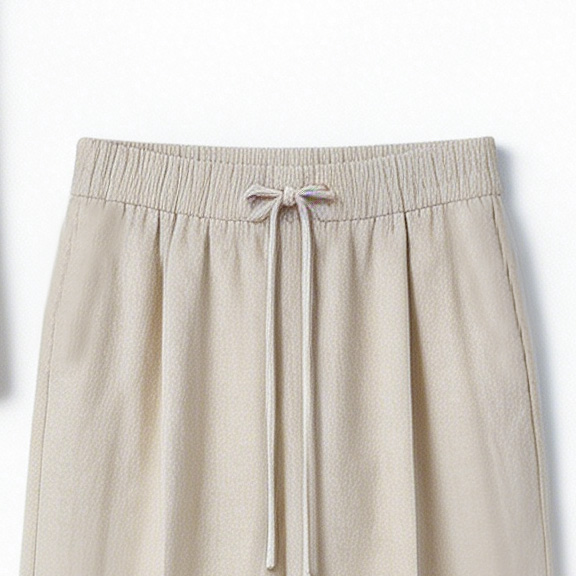 Women’s Linen Lounge Set – Relaxed Fit Top & Drawstring Pants Co-ord C-42767+C-42752