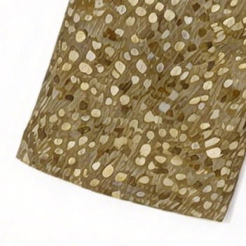 Khaki Dot Print Satin Shirt Wide Leg Pants Set - Two Piece Outfit W-42716+W-42717