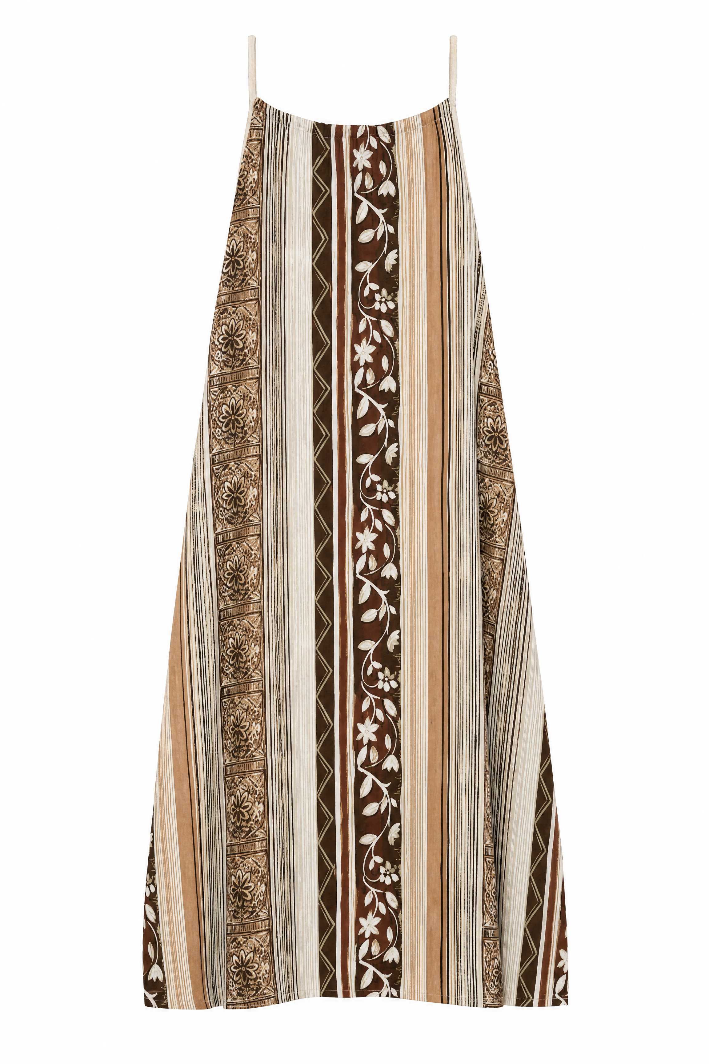 Women’s Striped Sleeveless Maxi Dress with Relaxed Fit 28069