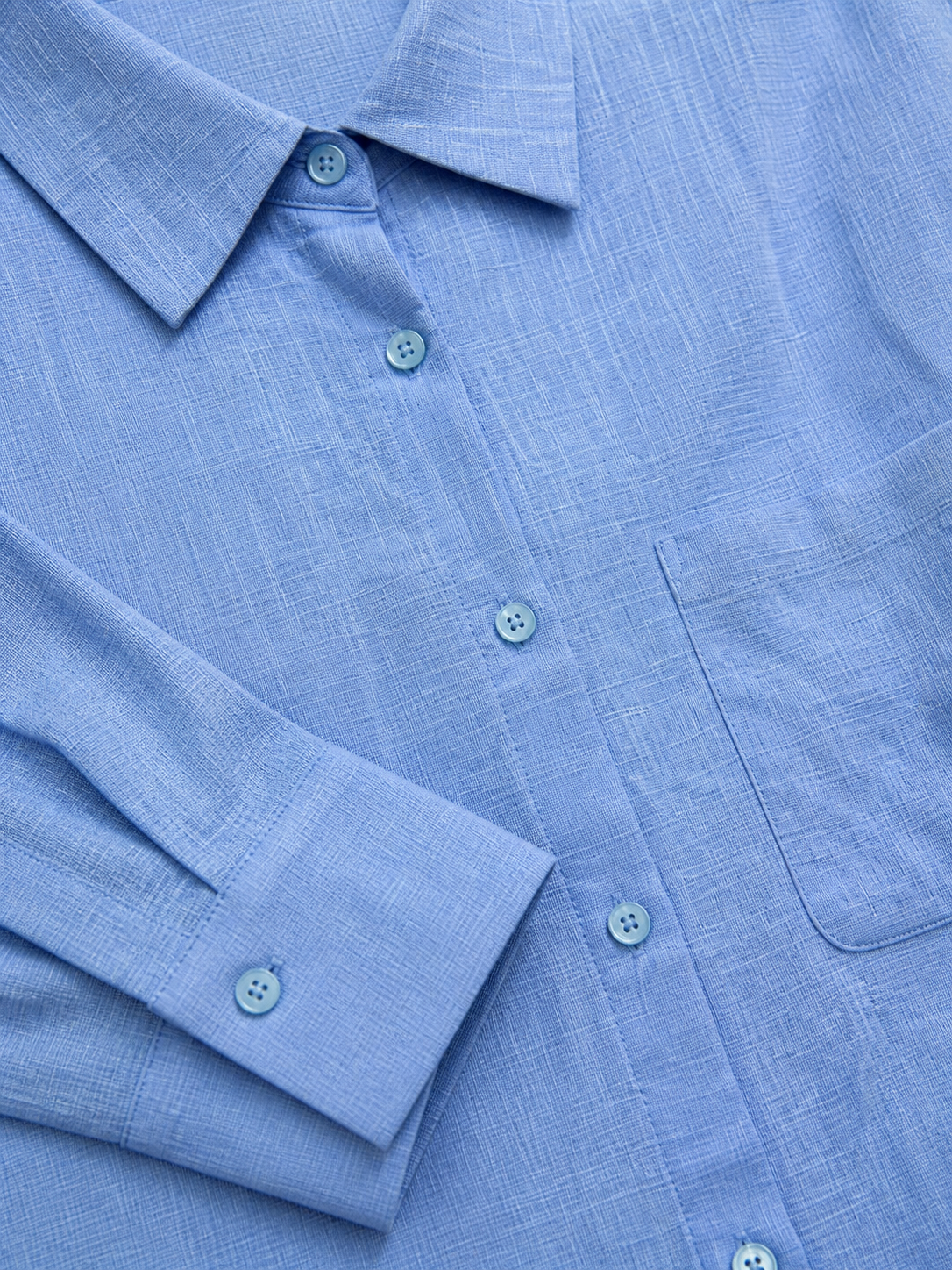 Women’s Oversized Linen Button Down Shirt C-42178