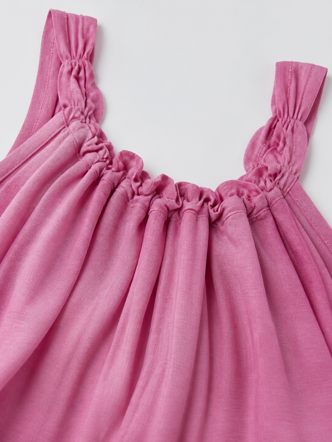 Chic Gradient‑Pink Flowy Sundress, Halter Sleeveless Ruffled Neck Loose‑Fit Daily‑Holiday Dress C-38742