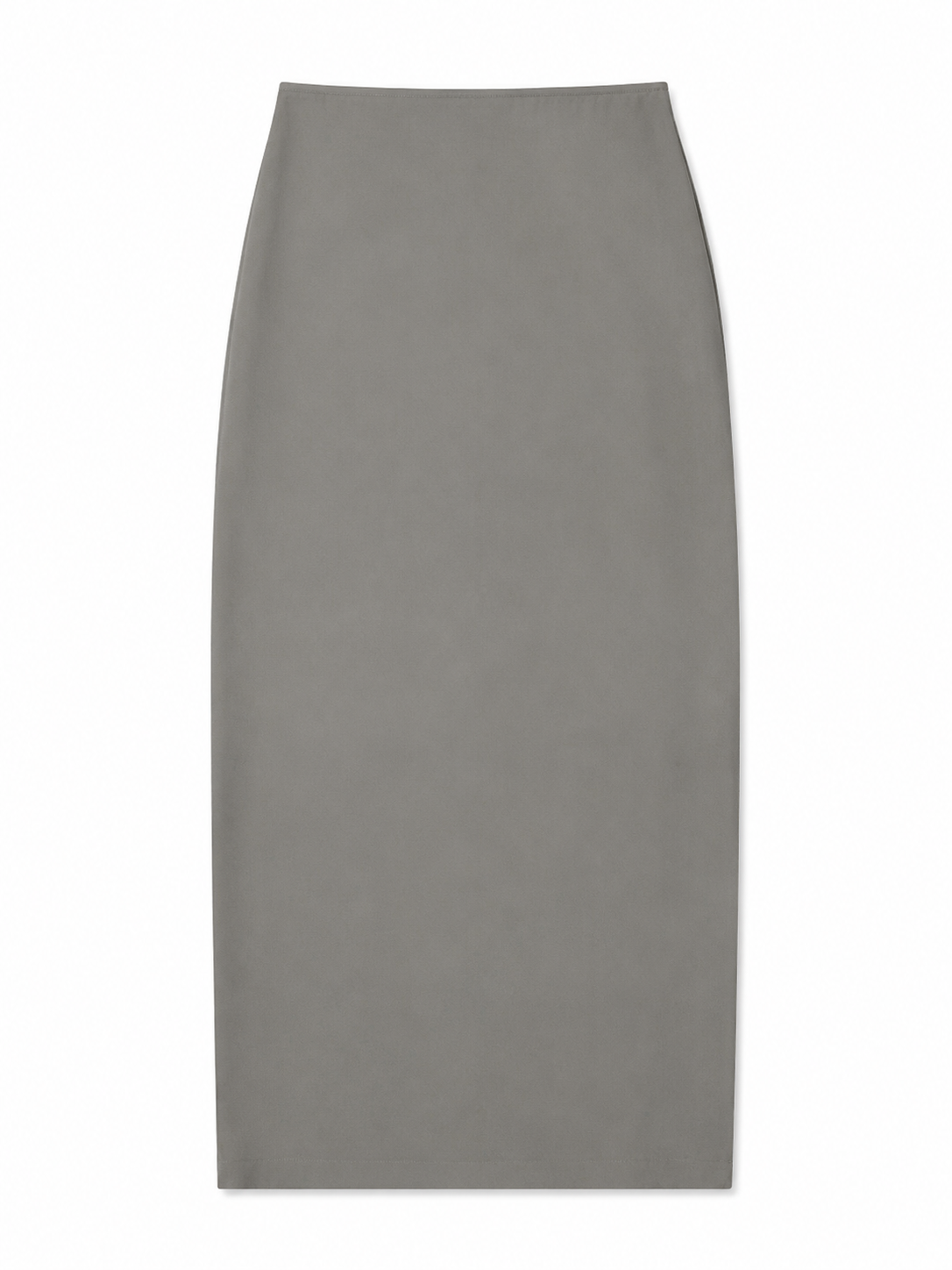 Light Grey High Waist Maxi Pencil Skirt - Office Wear 27565