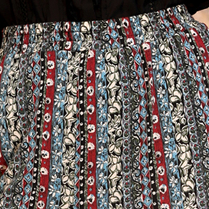 Women’s Boho Print High Waist Wide Leg Pants M-33808