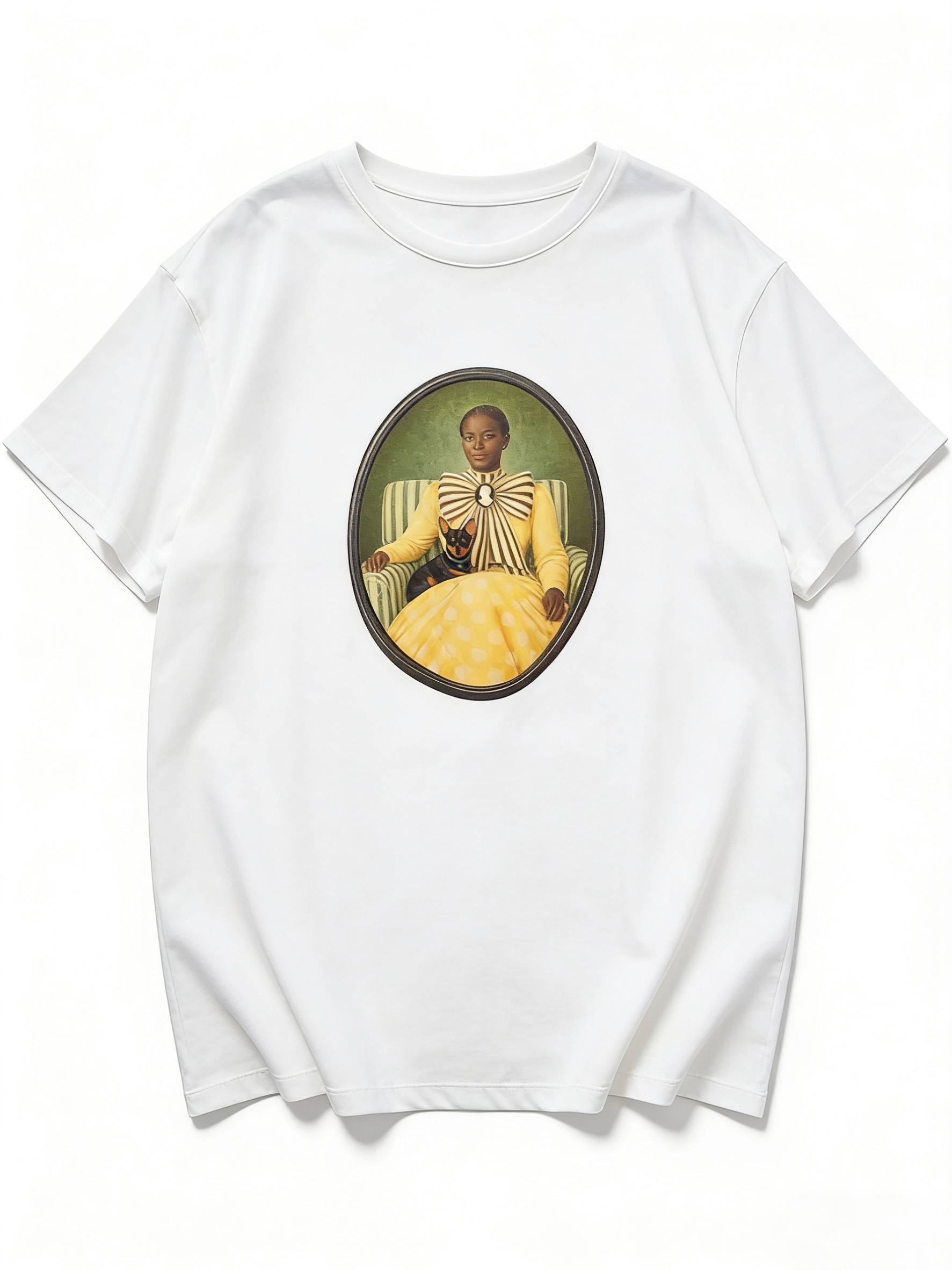 Women’s Vintage Portrait Graphic Print Casual Crew Neck T-Shirt