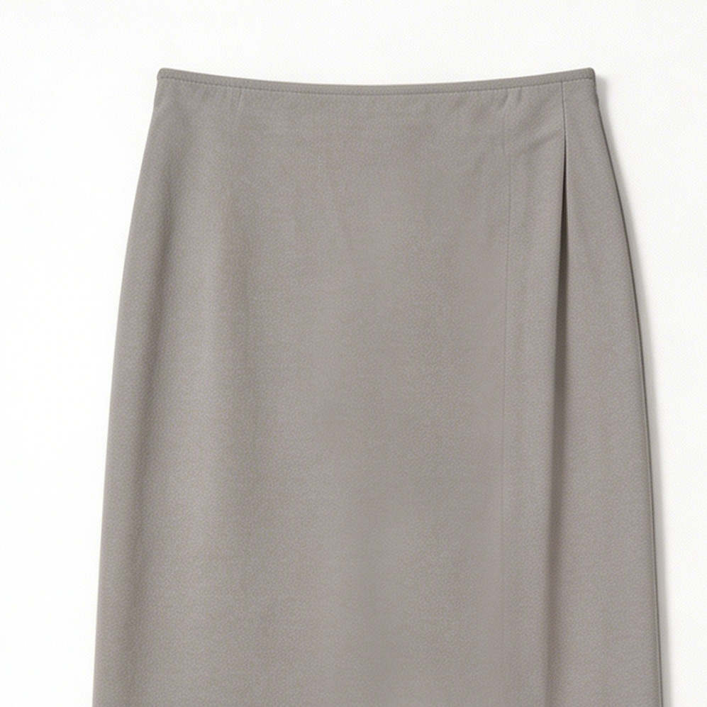 Light Grey High Waist Maxi Pencil Skirt - Office Wear 27565