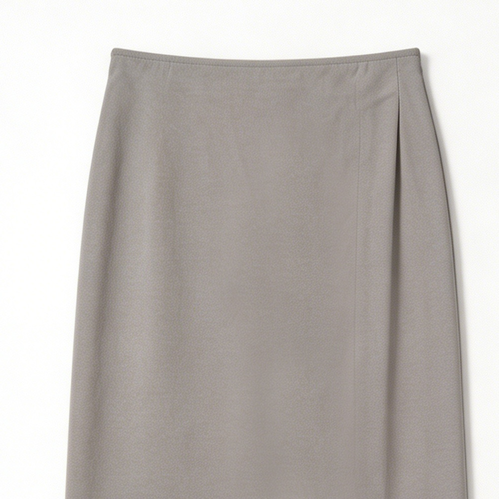 Light Grey High Waist Maxi Pencil Skirt - Office Wear 27565