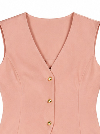 Women’s Blush Pink Vest & Pants Co-ord Set C-39959+C-39855