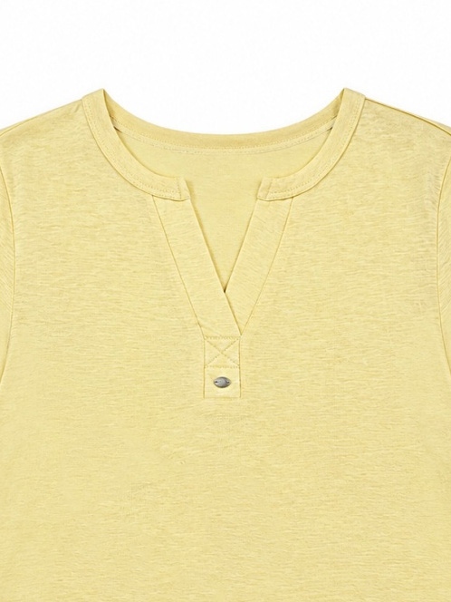 Women's Notch-Neck Henley T-Shirt 2003