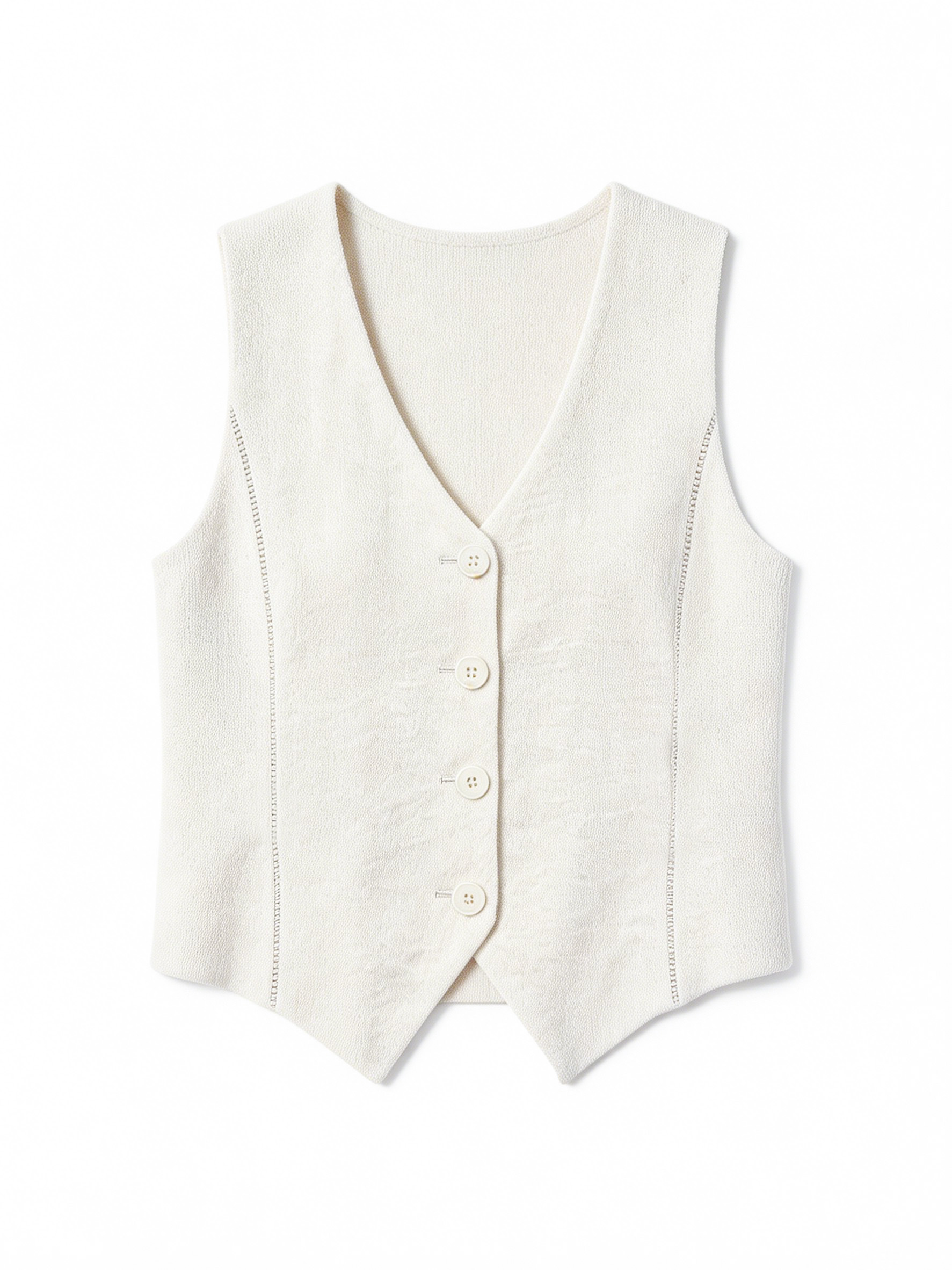 Women’s Minimalist V-Neck Tailored Vest Top C-42778