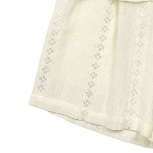 Women’s Boho Cotton Gauze Two Piece Short Sleeve Top & Shorts Set A-41627+A-41628