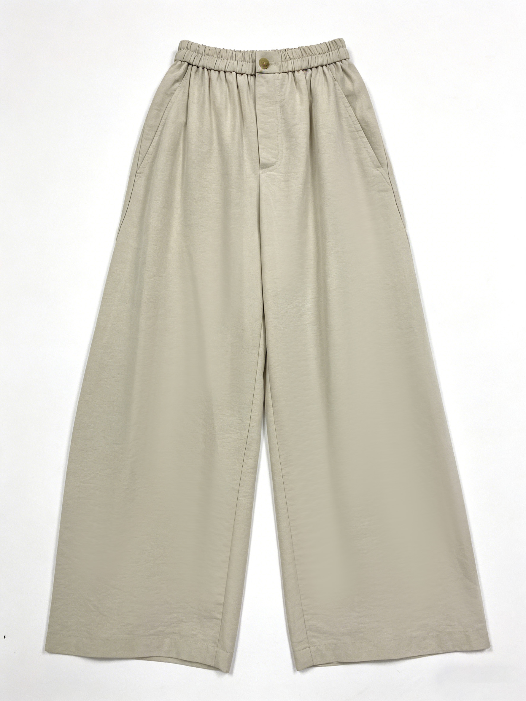 Minimal High Waist Wide Leg Pants – Casual Elegant Summer Trousers 57753