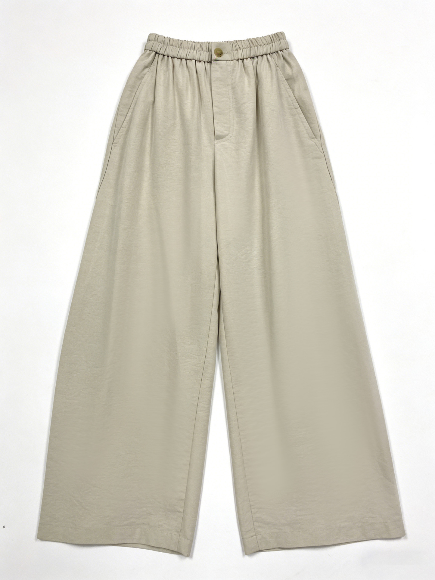 Minimal High Waist Wide Leg Pants – Casual Elegant Summer Trousers 57753