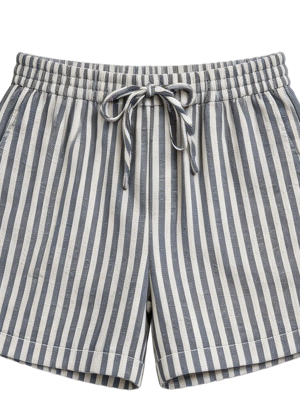 Elegant Blue White Striped Casual Set - Premium Everyday Outfit A-41621+A-41622