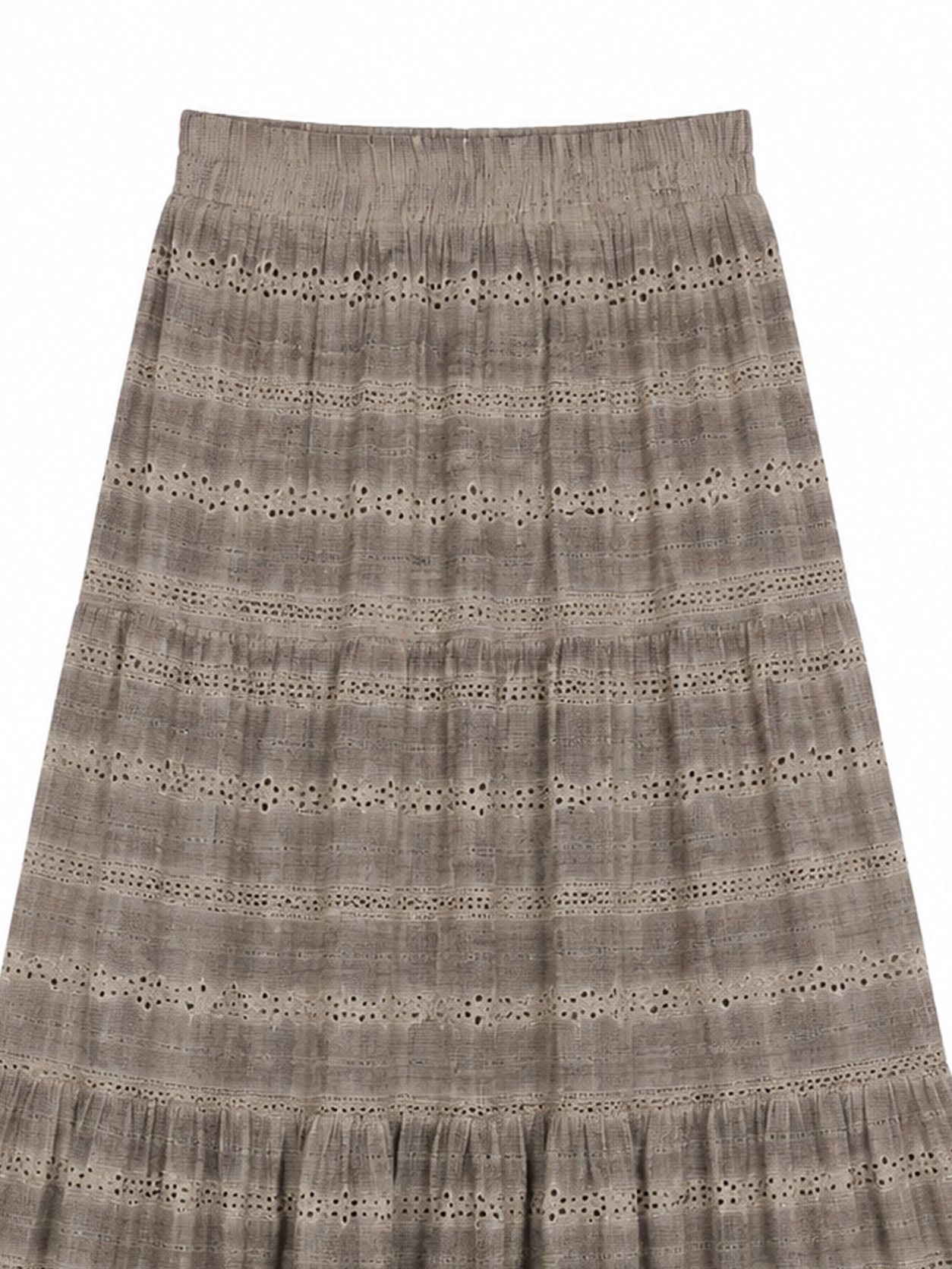 Women's Tiered Openwork Lace Maxi Skirt 508