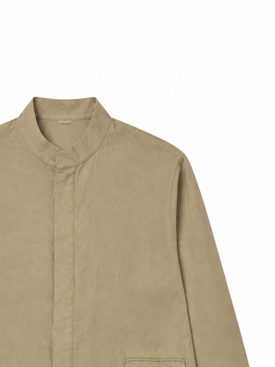Casual Loose‑Fit Linen Field Jacket C-