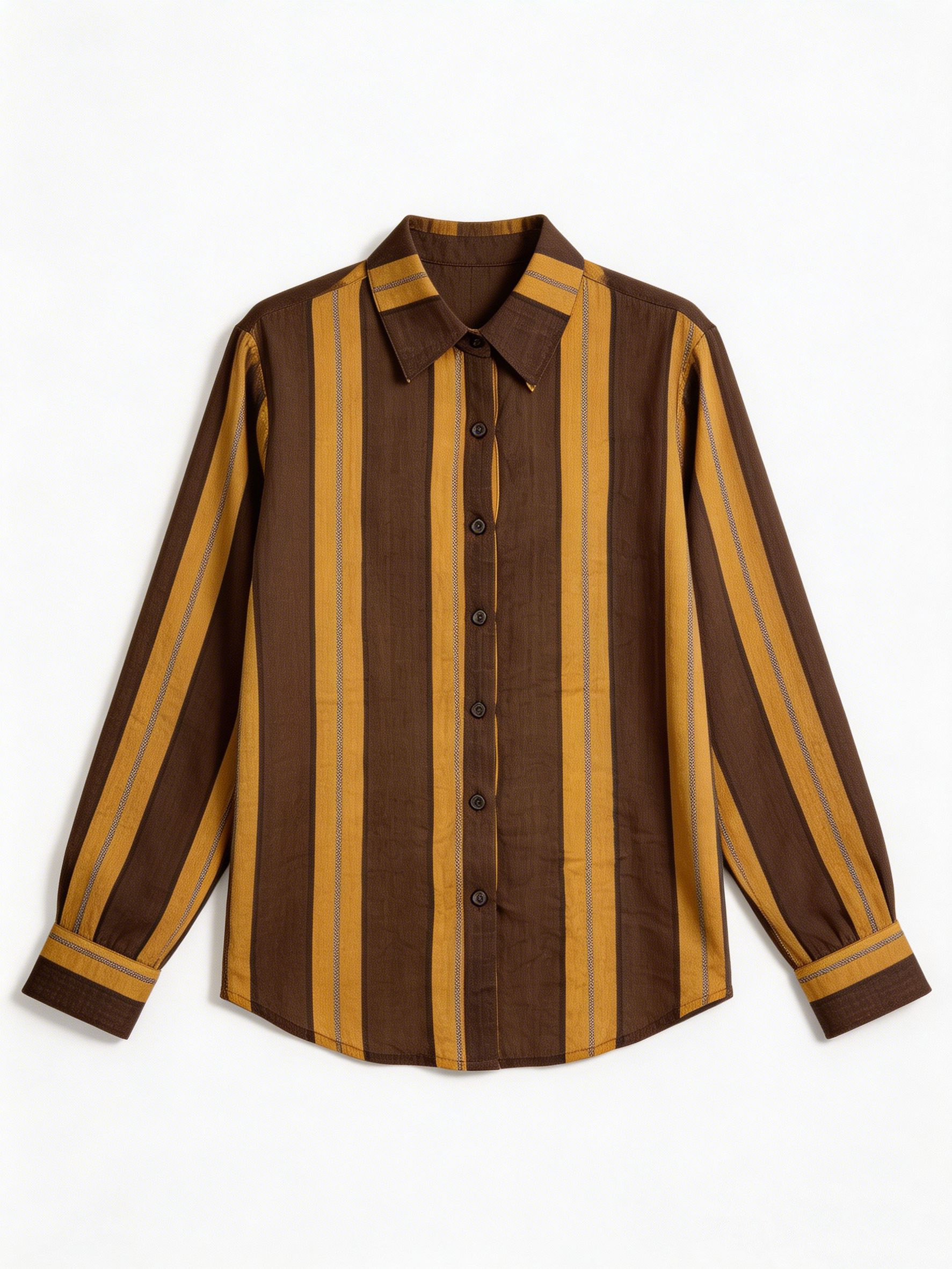 Women’s Vertical Striped Long Sleeve Shirt A-43139