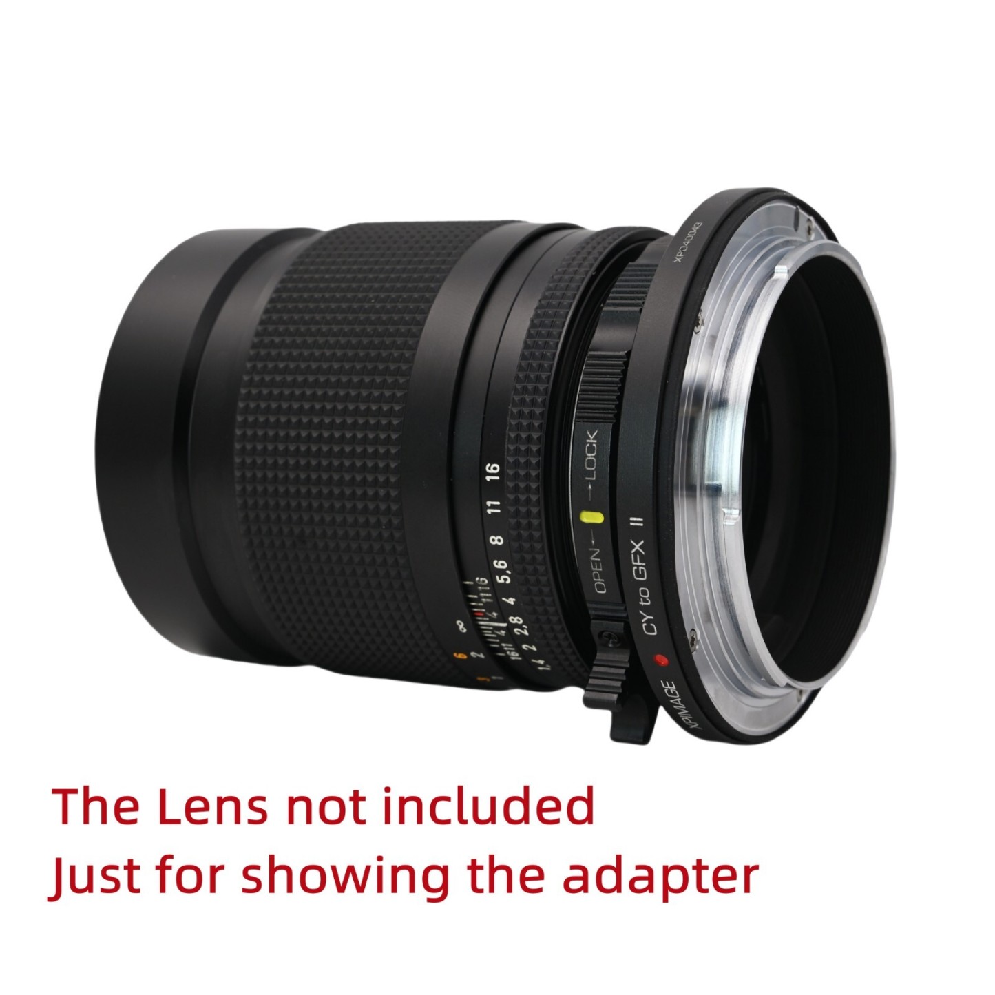 XPimage Locking Adapter for Contax Yashica CY C/Y Mount Lens to Fujifilm Fuji GFX 100SII 100S 100II 100 50r 50sII Camera