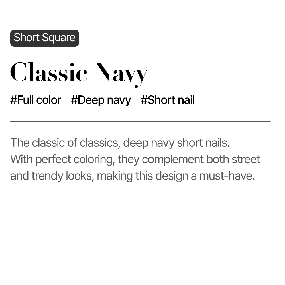Classic Navy (Short Square)