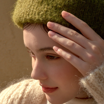 Peach Glitter (Short Square)