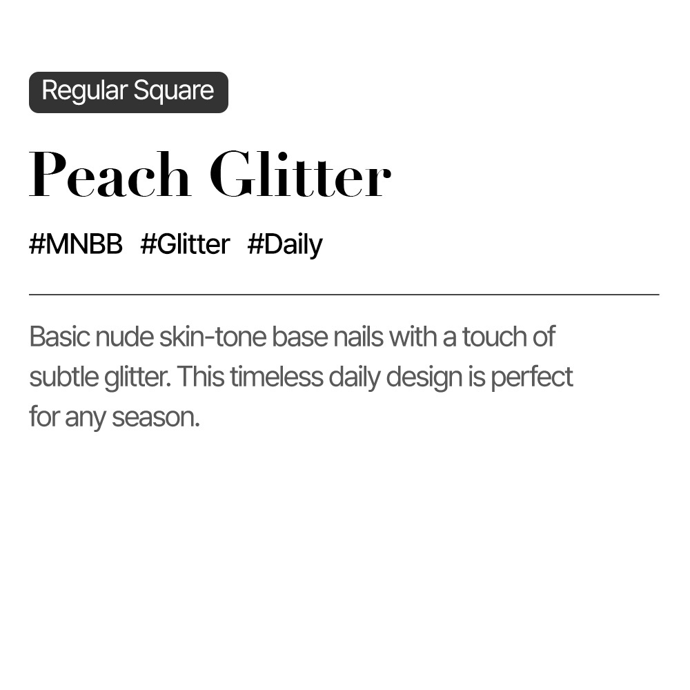 Peach Glitter (Regular Square)