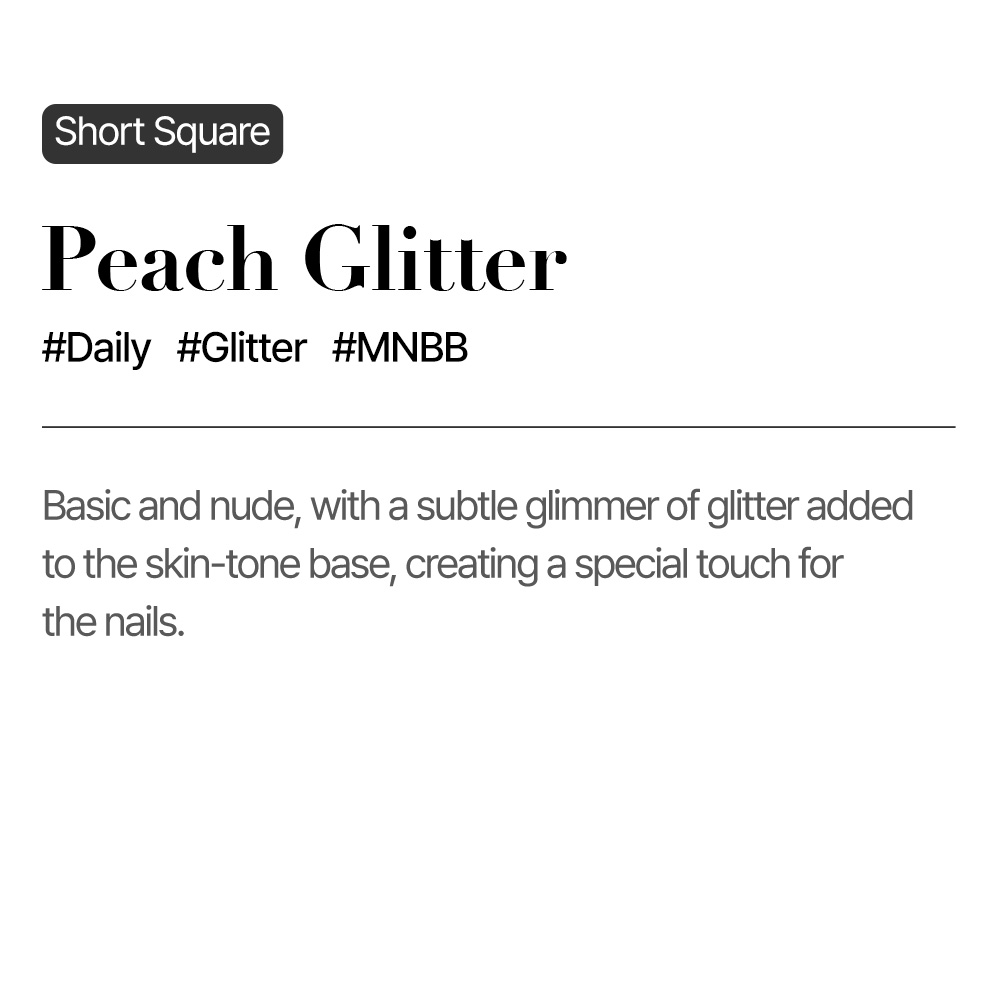 Peach Glitter (Short Square)